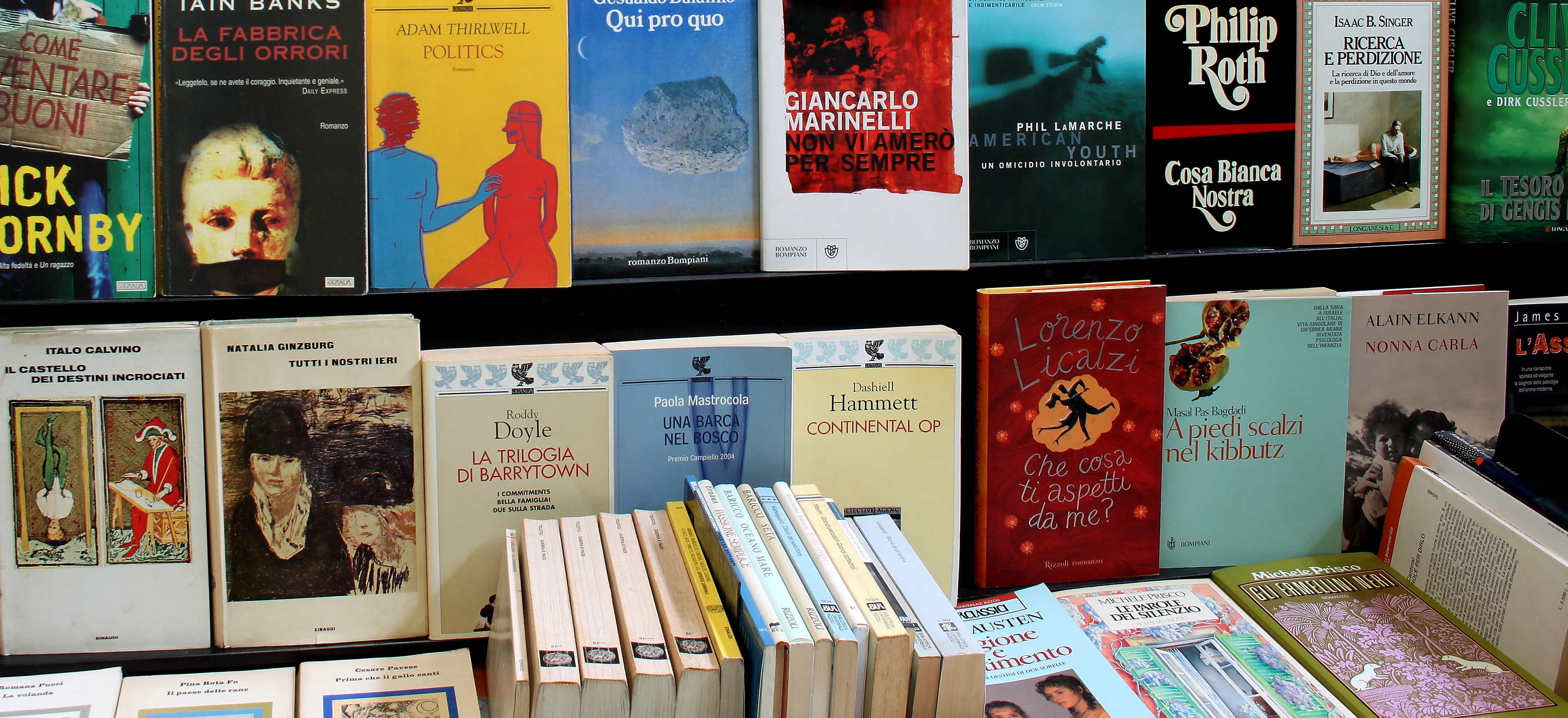 Libri usati nel negozio di Milano