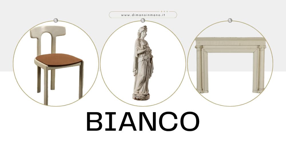 Sedia Anni 60 - Statua in marmo bianco - Camino neoclassico
