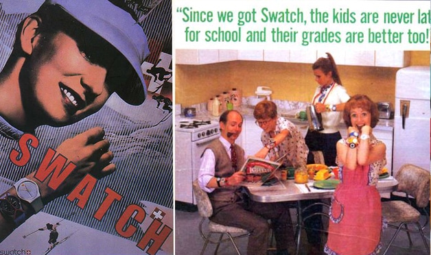 Pubblicità Swatch anni 80